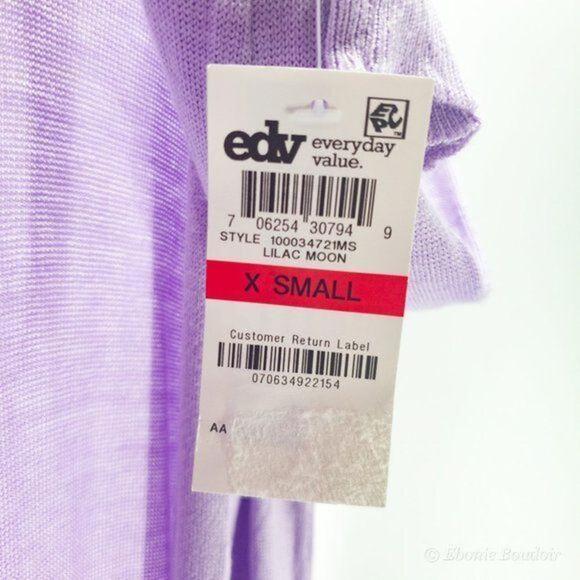 Maison Jules Long Open-Front Jersey Cardigan Lilac Moon XS - Picture 7 of 7